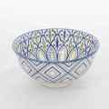 Ceramic Bowl - Blue, Yellow, White Medium