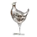Ornament - Silver Chicken 32cm