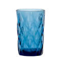 Drinking Glass - Large Diamonds Blue 340ml