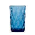 Drinking Glass - Large Diamonds Blue 340ml