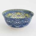 Ceramic Bowl - Blue, Yellow & White 15.5cm