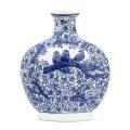Ceramic Vase - Blue & White Birds Flat