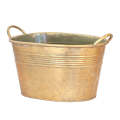 Planter Tub - Metal Golds Handled Large/Small