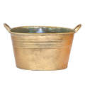Planter Tub - Metal Golds Handled Large/Small
