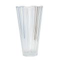 Glass Vase - Embossed Lines 25cm