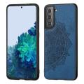 For Samsung Galaxy S21 Plus  5G Mandala Embossed Cloth Cover PC + TPU Mobile Phone Case with Magn...