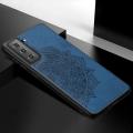 For Samsung Galaxy S21 Plus  5G Mandala Embossed Cloth Cover PC + TPU Mobile Phone Case with Magn...
