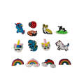 Shoe charms, Jibbitz - Rainbow & Animals Set -13 Piece, fashion accessories