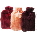 3 Pack Plush Fur Covers For Hot Water Bottles