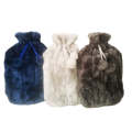 3 Pack Plush Fur Covers For Hot Water Bottles