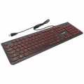Genius SlimStar 260 Wired USB Multimedia Keyboard Black/Red 31310013402