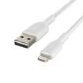 Belkin BoostCharge Lightning to USB Type-A 2m Braided Cable White CAA002BT2MWH