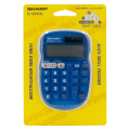 Sharp EL-S25BBL Twin Power Math Quiz 10-digit Display Calculator Blue