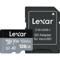 Lexar Professional 1066x 128GB microSDXC UHS-I Memory Card with SD Adapter LXSDM1066128A