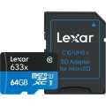 Lexar High-Performance 633x 64GB microSDXC UHS-I Memory Card LXSDM63364