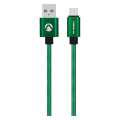 Volkano Fashion Series 1.8m Micro USB Charge and Data Cable Apple Green VK-20060-AGN
