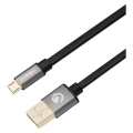 VolkanoX Couple Series 1m Micro USB Premium Twin Pack Charge and Data Cable Black VK-20068-BK