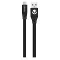 Volkano Slim Series 1.2m USB Type-C Charge and Data Cable Black VK-20085-BK