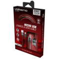 Volkano Braids Series Micro USB Nylon Braided Cable 1.2m Black VK-20102-BK