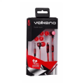 Volkano Metallic Series Earphones with Mic Red VMS201-R