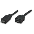 Manhattan 1.8m USB Cable Micro-USB B Black 307420