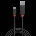 Lindy 50cm Black Line 10Gbps USB 3.2 Type A-to-C Cable 36915