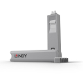 Lindy USB Type C Port Blocker with Key - White 4-pack 40427