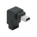 Delock USB-B Mini 5-pin Male to Female Adapter Black 65097