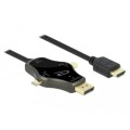Delock 3-in-1 Monitor Cable with USB-C/DisplayPort/Mini DisplayPort in to HDMI 85974