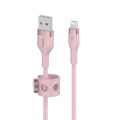 Belkin BoostCharge Pro Flex 1m USB-A Cable with Lightning Connector Pink CAA010BT1MPK