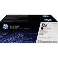 HP 12A Black Toner Cartridges 2,000 Pages Each Q2612AF Dual-pack