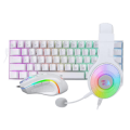 Redragon 3-in-1 Keyboard Mouse and Headsets Wired Combo White RD-S129W