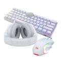 Redragon 3-in-1 Keyboard Mouse and Headsets Wired Combo White RD-S129W