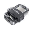 Sandisk Ultra Dual M3.0 64GB USB 3.2 Gen 1 Type-A / Black Silver and Transparent USB Flash Drive SDD