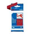 Brother TZE-RW54 P-Touch Gold Print on Red Satin Ribbon 24mm