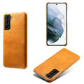 For Samsung Galaxy S22 Calf Texture  PC + PU Phone Case(Orange)