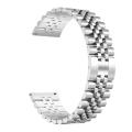 22mm For Samsung Galaxy Watch 3 45mm Five Beads Steel Watch Band(Silver)