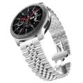 22mm For Samsung Galaxy Watch 3 45mm Five Beads Steel Watch Band(Silver)