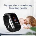 C6T 0.96inch Color Screen Smart Watch IP67 Waterproof,Support Temperature Monitoring/Heart Rate Moni