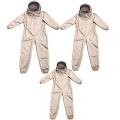 Pure Cotton Beekeeping Suit Bee Suit Heavy Duty Space Suit Leather Ventilated Bee Keeping Gloves - M