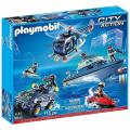 Playmobil 9043 Police Vehicle Super Set - Helicopter, Boat, Jet Ski, Car