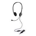 Port Stereo Headset with Mic with 1.2m Cable|1 x 3.5mm|Volume Controller - Black
