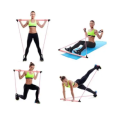 Portable Fitness Exercise Pilates Bar Stick with Resistance Band