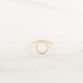 9k Yellow Gold Cirlce Dress Ring - Small - (L) - Internal diameter: 16mm