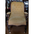 Mahogany Grandfather and Grandmother Chairs