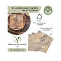 Paper Serviettes 3-Ply Recycled - 60 Pieces - Eco-Friendly