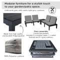 Garden Furniture Set - Coffee Table and Chairs with Cushions