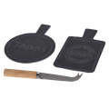 Serving Set with 2 Slate Plates and 1 Knife