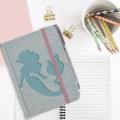 Mermaid Notebook with Elastic Band and Ballpoint Pen - A6
