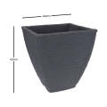 Flower Pot Planter - 42cm - Dark Grey Design